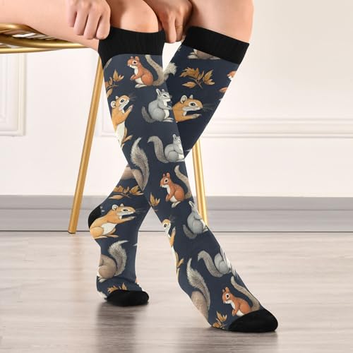 Image of Fisyme Socks for Women Men, Warm Comfort Athletic Crew Running Hiking Cycling Compression Socks
