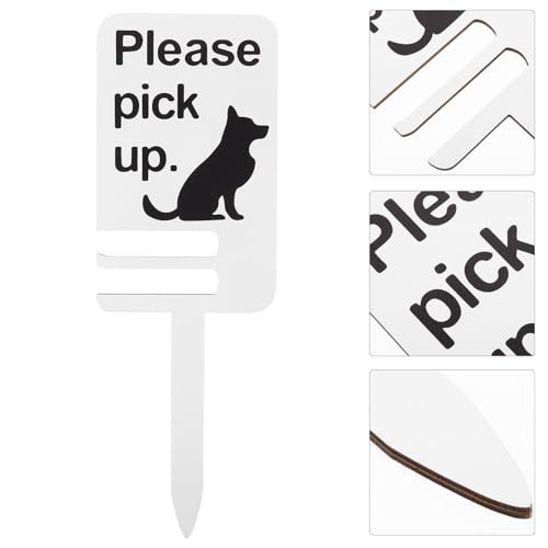 HYTROVE Witterungsbeständiges No Pooping Dog Sign mit Erdspieß Praktische Gartendeko und Höflicher Hundekot Hinweis für Innen Außenbereiche Einfache Montage Umweltfreundliche