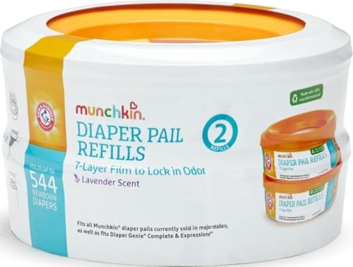 Image of Munchkin Arm & Hammer Diaper Pail Refills, Lavender, 2 Pack