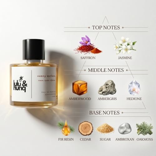 Image of LULU & HUNQ Sunny Anthem Perfume for Men & Women 100ml | 12 Hours Long Lasting Eau De Parfum Premium Luxury Smell | Best Unisex Perfume | Floral Citrus Fragrance | Gifts for Love