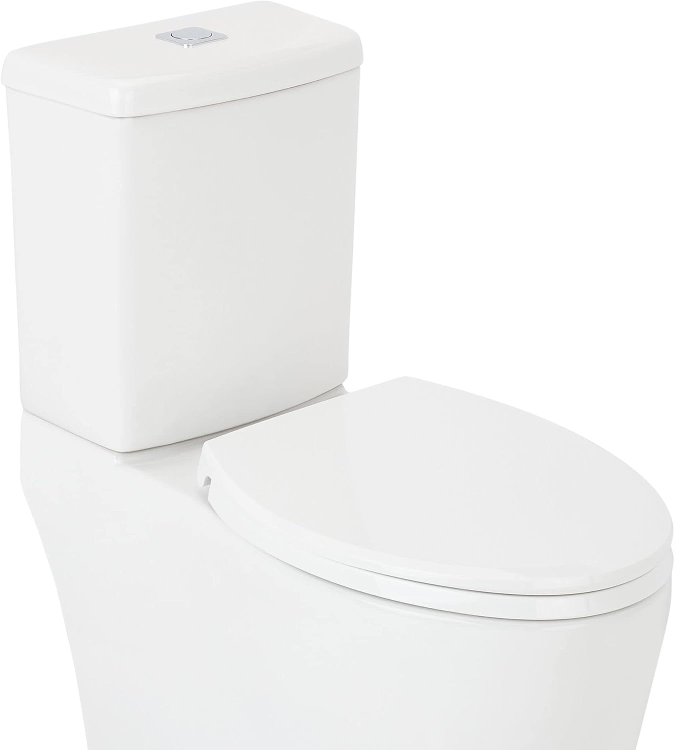 Signature Hardware 481270 Elongated Closed - Front Toilet Seat and Lid with Soft Close - White