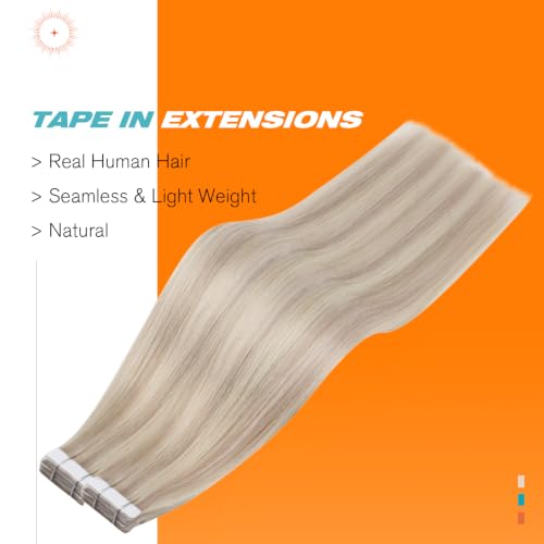 Image of Sunny Hair Tape in Extensions Ash Blonde Highlight Bleach Blonde