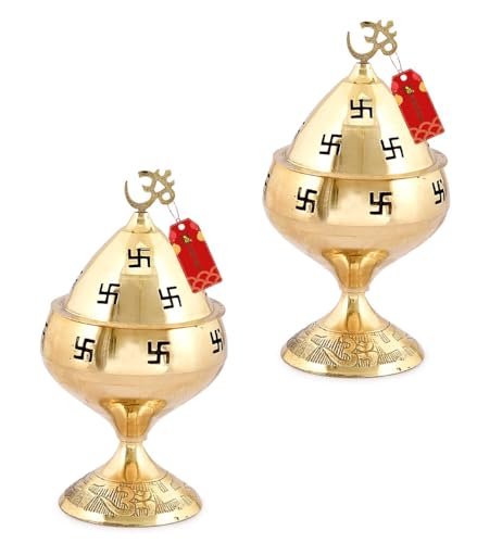 Image of UAPAN akhand Jyoti Akhand Diya Decorative Brass & Latern | Jyoti Diya | Oil Puja Lamp (4 Inch)