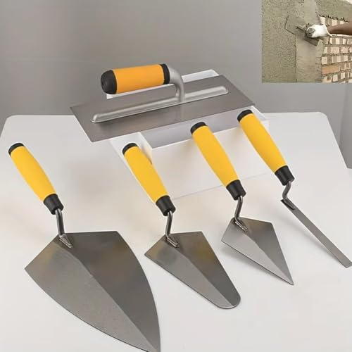 Ensemble d'outils à main pour maçonnerie et béton avec truelle à briques - 4