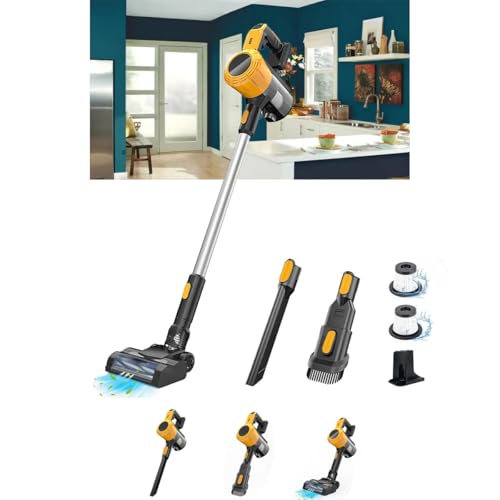 Vacuum Cleaner for Home for Dewalt 20V Battery DCB206, 30KPA 6in1 Cleaner for Home with Wall Bracket, Stick Vacuum Cleaner for Hard Floor Car Pet Hair Cleaning (NOT Included Battery)