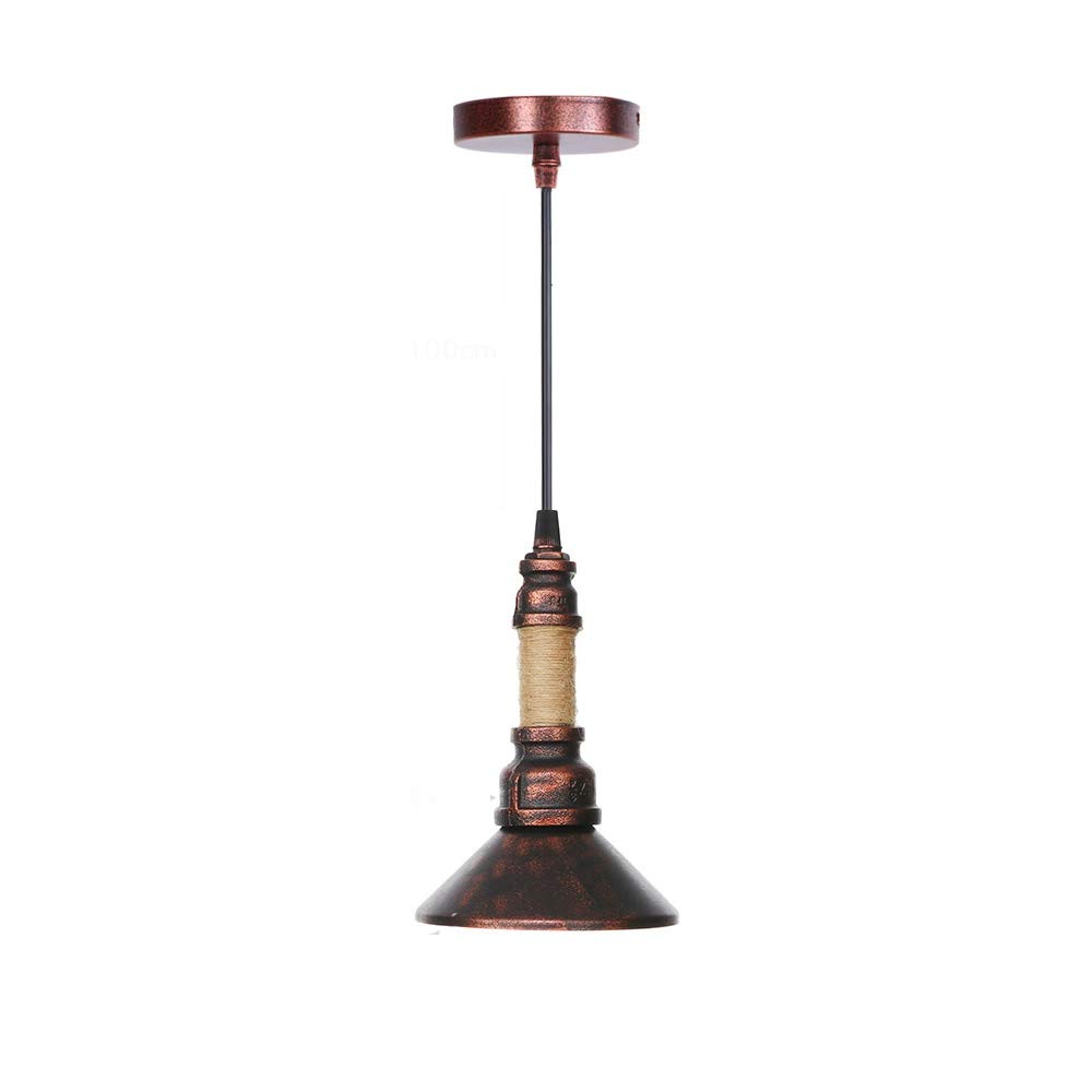 Lampe suspendue industrielle en corde et fer forgé pour sublimer la salle à manger