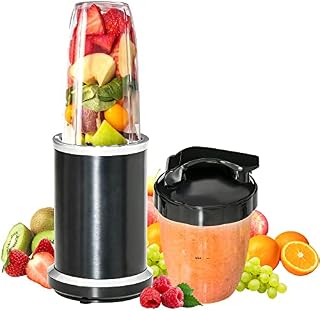 HOMCOM Blender Smoothie Maker, 1000W Countertop Blender with 0.7L and 0.35L BPA-Free Mix Cups, Cross Blade Base for Ice, Fruit and Vegetable