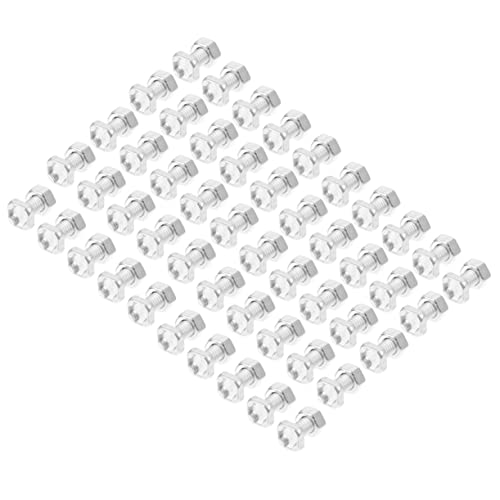 HANABASS 100 Set Set di Bulloni da Dado Accessori Serra Bulloni Serra a Testa Tagliata Bulloni della Serra Noci e Bulloni Noci di Serra Accessorio per Serra Argento Alluminio