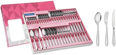 Faqueiro Aço Inox com Faca para Churrasco com 42 Peças Tramontina...