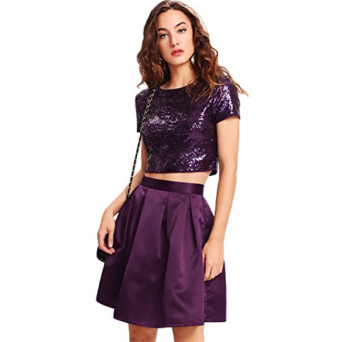 crop top and short skirt set