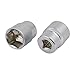Aexit 1/2-inch Square Hand Operated Tools Drive 27mm 6 Point Socket Impact Adapter Silver Tone 2pcs Model:37as434qo689