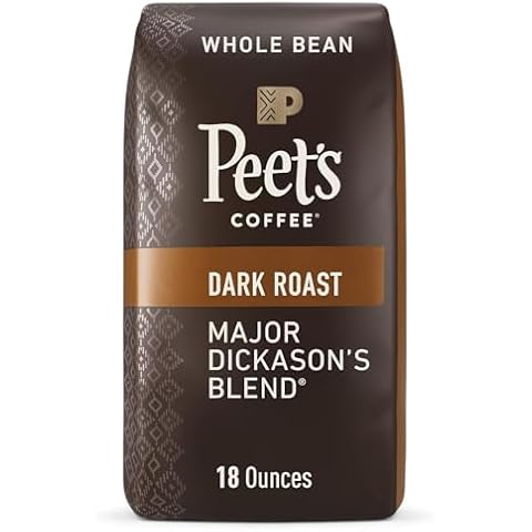 Peet's Coffee, Dark Roast Whole Bean Coffee - Major Dickason's Blend 18 Ounce Bag Cover