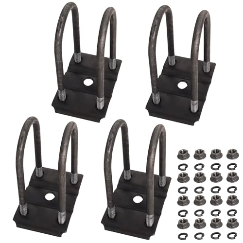 Trailer U Bolt Kit 7 inch for 5200-7000 lb 3 Inch Round Axle, 2 Pack
