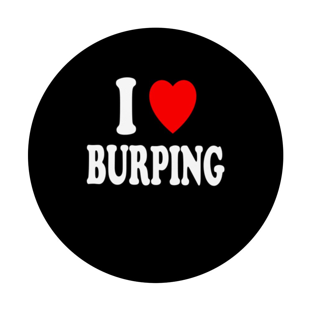 I Heart (Love) Burping Loud Belching PopSockets Swappable PopGrip, Black - Image 3