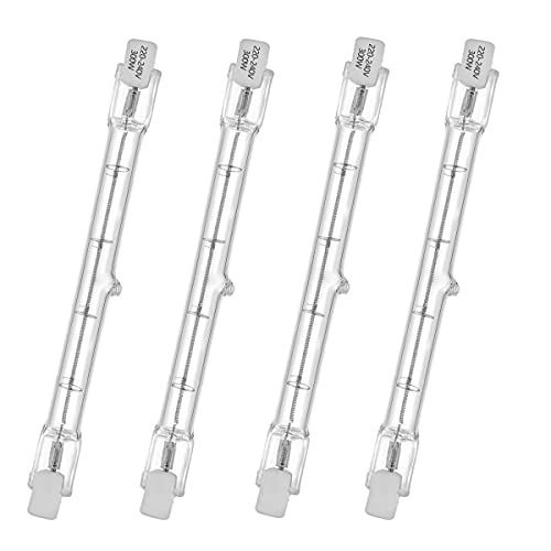 VINBE Tube halogène HaloLine, base R7S, lampe tube halogène T3, 230V, 300 watts, 118 mm, blanc chaud - 2800K (4 pièces)