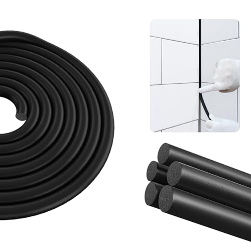 DGSL Backer Rod 3/4 Inch, Caulk Saver, Black Foam Backer Rod, Concrete Expansion Joint Filler, EPDM Rubber Crack Filling for Driveway and Wall Cracks (16.4 Ft Length)