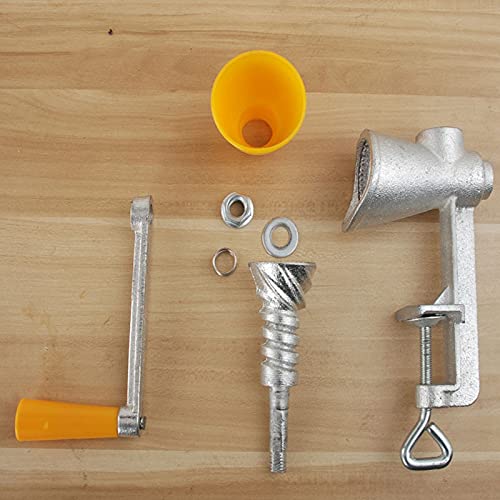 Lizusidtsy Cast Iron Hand Grinder Manual Seed Mill Spice Grinder Small Grain Mill with Plastic Hopper