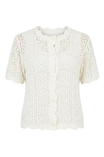 Yumi - Women's Cardigan - Cropped - M - White