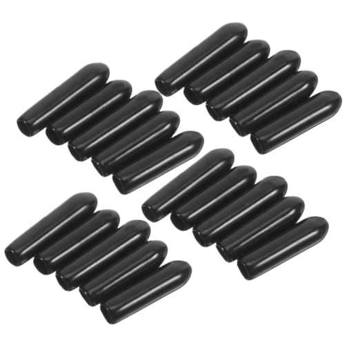 STOBAZA 600pcs PVC Insulated Bolt End Caps Threaded Screw Protectors for Electrical Wire Black 3mm
