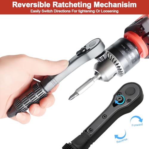 2PCS Ratcheting Drill Chuck Key Wrench 2-in-1 Mini Ratchet Drills Chuck Spanner - image 4