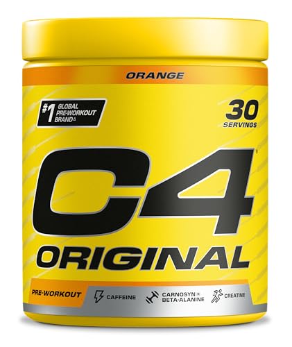 C4 Original - Pre-Workout-Booster - Getränkepulver für Energy Drink | 150 mg Koffein + Beta-Alanin + Kreatin-Monohydrat (Orange, 30 Portionen)