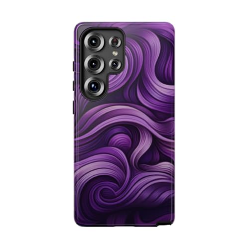 Coque rigide Samsung S25 Ultra finition brillante vague violette premium