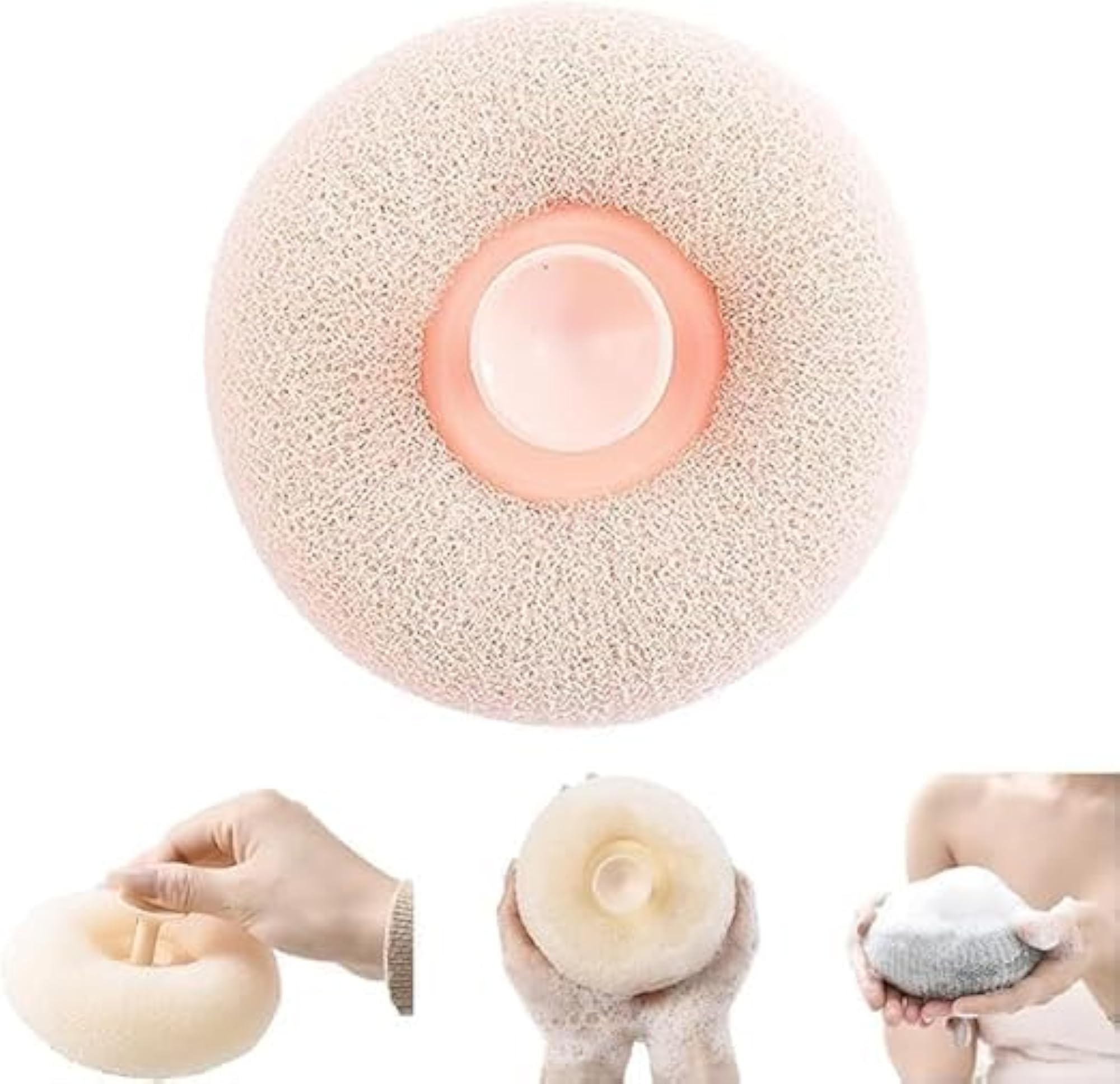 Round Loofah Scrubbing Brush Bath Sponge, 1 Piece