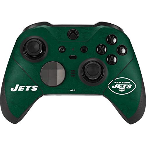 Skinit Decal Gaming Skin Compatible with Xbox Elite Wireless Controller Series 2 - Officially Licensed NFL New York Jets Distressed Design