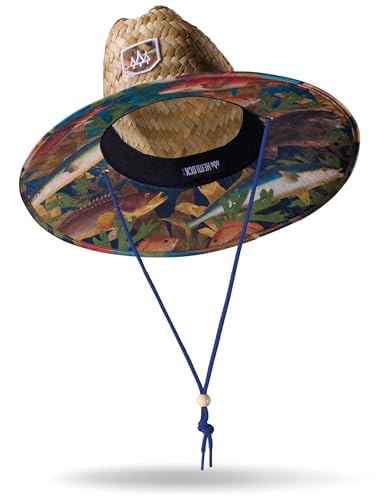 Straw Hat for Men & Women | Lifeguard Hat, Beach Hat & Sun Hat | UPF 50+ Wide Brim for Sun Protection | One Size | Hemlock