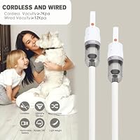 Akku Staubsauger, Kabellos Vacuum Cleaner Akkustaubsauger Akkusauger, Cordless Leise tielstaubsauger Elektrische Sauger, Kabelloser Stabstaubsauger Anti Tangle für Tierhaare/Teppiche/Hartböden/Auto – Ansicht 4