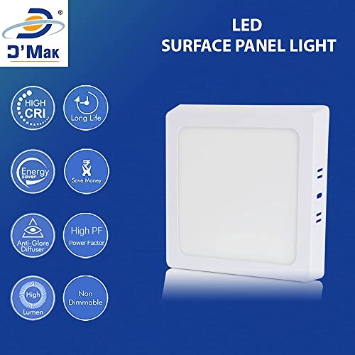 Image of D'Mak 18 Watts Square Led Surface Panel Light for Indoor Lighting- Cool White, Pack of 15