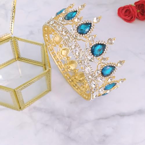 Tiara barroca elegante con cristales de alta resistencia y aleación verde Toyvian para fiestas 4