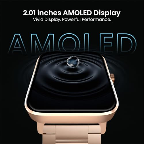 Image of GameSir H9 Gold Dial Smartwatch Combo, 4 Straps, 2.01'' HD Display, Bluetooth Calling, IP67, Crown Control, Fitness Tracker with Heart Rate & SPO₂, 100+ Sports Modes for Men & Women (Gold Dial)