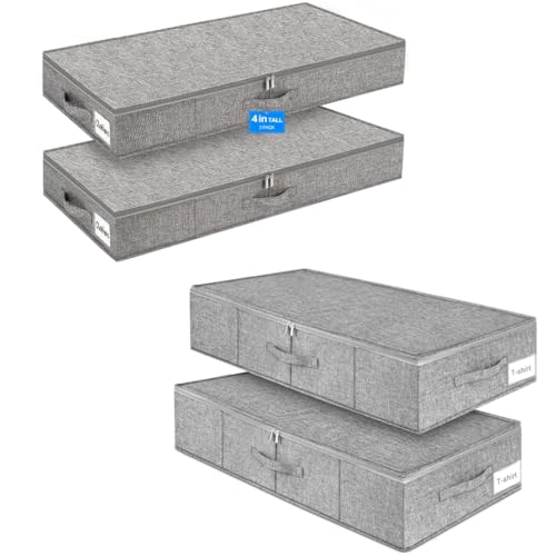 Rangement sous le lit ultra plat de 4 pouces idéal pour optimiser la chambre