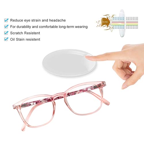 Image of Henotin 3-Pack Blue Light Blocking Reading Glasses,Spring Hinge Computer Readers for Men Women,Anti UV Ray Filter Eyeglasses (Mixed Color-2, 1.50, Diopters)