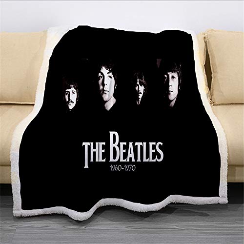 The Beatles UK Beat and Rock Plaid plaid polaire extra chaud couverture de canapé couverture moelleuse pour adulte… - Les Beatles, Paul McCartney, John Lennon, RIngo Starr, George Harrison The Beatles UK Beat and Rock Plaid plaid polaire extra chaud couverture de canapé couverture moelleuse pour adulte…