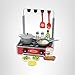 Melissa & Doug 19-Piece Deluxe Wooden Cooktop Set with Wooden Play Food, Durable Pot and Pan
