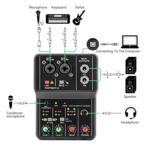 Mélangeur audio de chant pour enregistrement en studio sur PC
