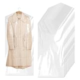 Bolsas de plástico para trajes, 30 unidades, transparentes, para colgar ropa,...