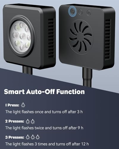 Image of Pawfly 15 W LED Aquarium Light with Brilliant Blue White Red Lights for 1 to 10 Gallon Fish Tank