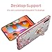KuDiNi for Samsung Galaxy A11 Phone Case, Glitter Crystal Slim for Women, Bling Cute Butterfly Heart Floral Clear Soft TPU Protective Cover with Ring Kickstand+Strap for Galaxy A11 (Rose Gold)