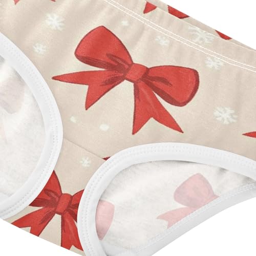 Girls' Briefs Comfort Color for Girls Christmas Bows4