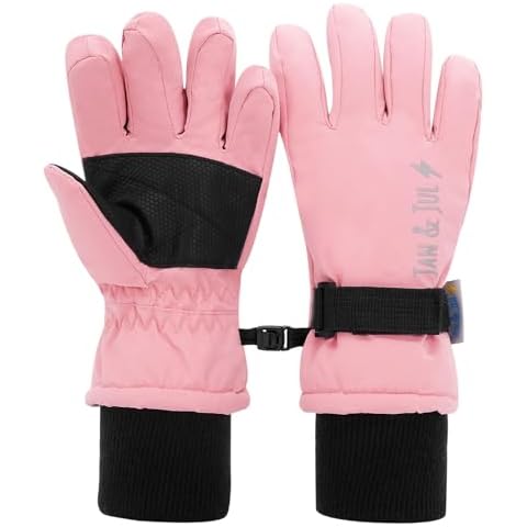 JAN & JUL Toasty-Dry Waterproof Snow Gloves for Girls (Dusty Pink, Size XL: 8-10Y) Cover