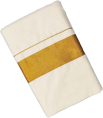 Kolakeer Women's Kerala Cotton Kasavu Saree - 6.25 Mtrs Onam Saree With Running Blouse