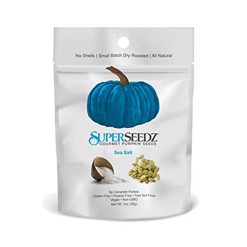 SuperSeedz Sea Salt Gourmet Pumpkin Seeds Keto Friendly Snack 1 Oz. (Pack of 12)