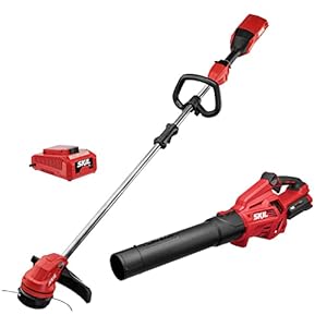 SKIL CB7478C-11 PWR CORE 40 Brushless 40V 14″ String Trimmer and Leaf Blower Combo Kit with 2.5Ah Battery and Charger