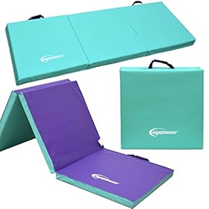 Eyepower Gymnastiekmat, 5 cm, voor thuis, inklapbaar, 180 x 60 cm, zachte vloermat voor kinderen