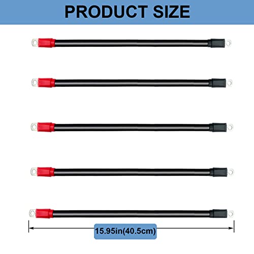 Novino Golf Cart Battery Cables Wiring Set For Club Car Ds 1995-2022 48 Volt With 5Pcs 14.17",Heavy-Duty 4 Gauge Ac/Dc Golf Cart Battery Cable Kit For 95-22 48V Club Car Ds #TOP2