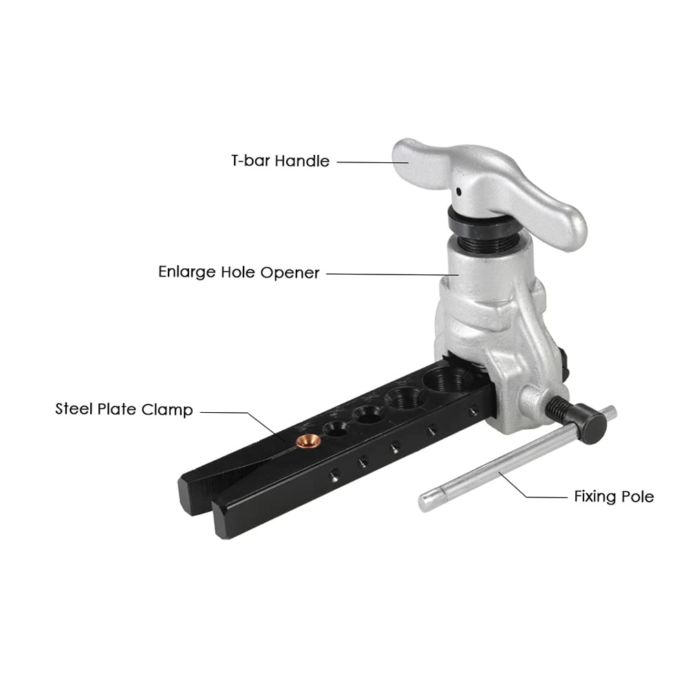 Set di strumenti di svasatura eccentrica per applicazioni di tubazioni dei freni a gas per acqua di refrigerazione Tubi 6 matrici Dimensioni 1/4-3/4 pollici Angolo di 45 gradi Tipo