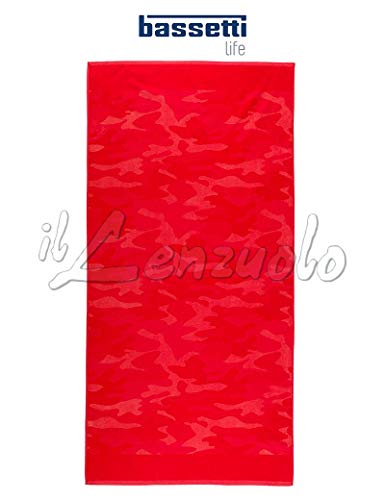 Preisvergleich Produktbild Bassetti Strandtuch aus Baumwolle, 76 x 160 cm, Rot